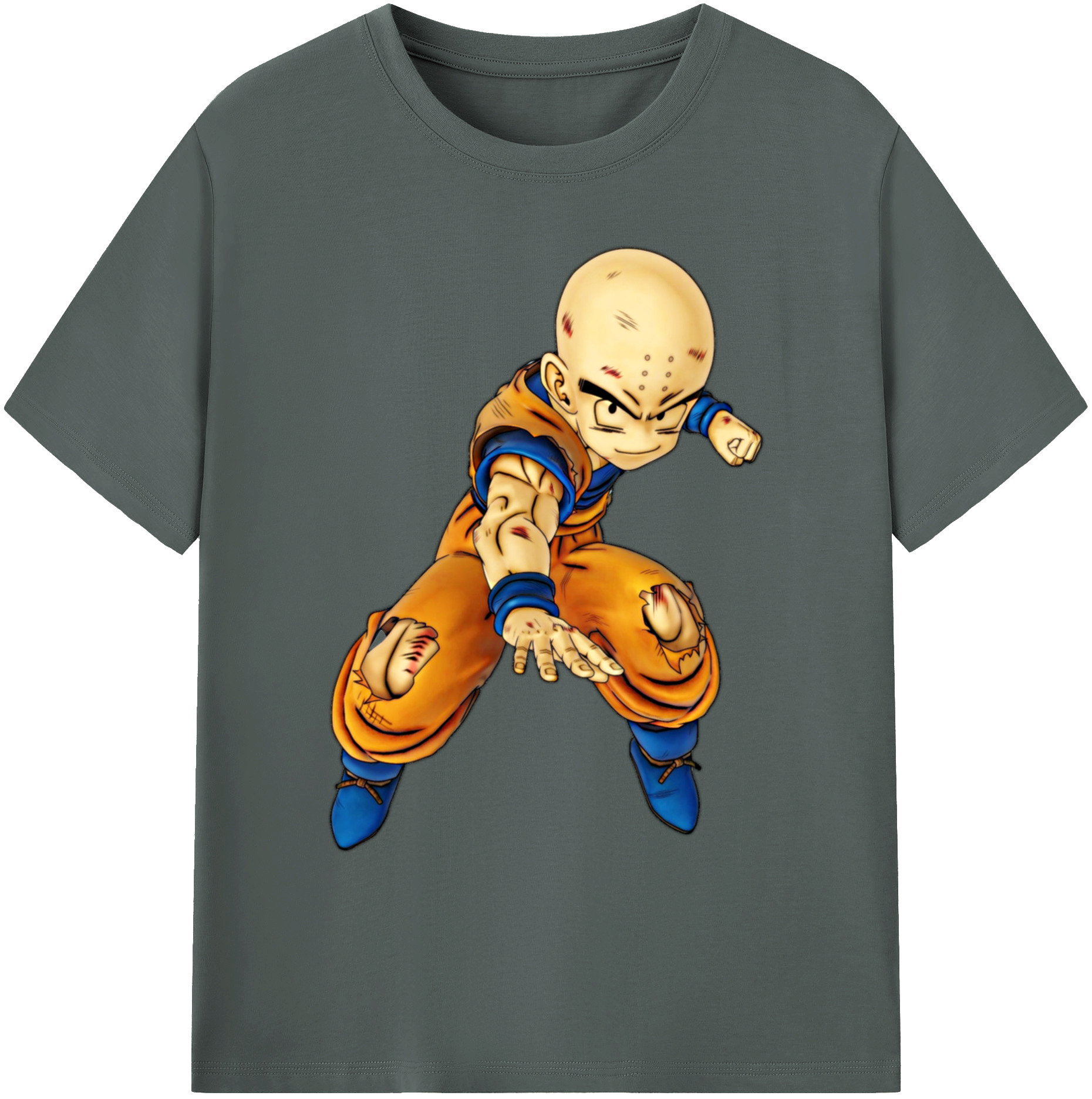 （画像用） ドラゴンボール クリリン DRAGON BALL krillin 綿100％ メンズ半袖Tシャツ｜肌触りやわらか＆通気性